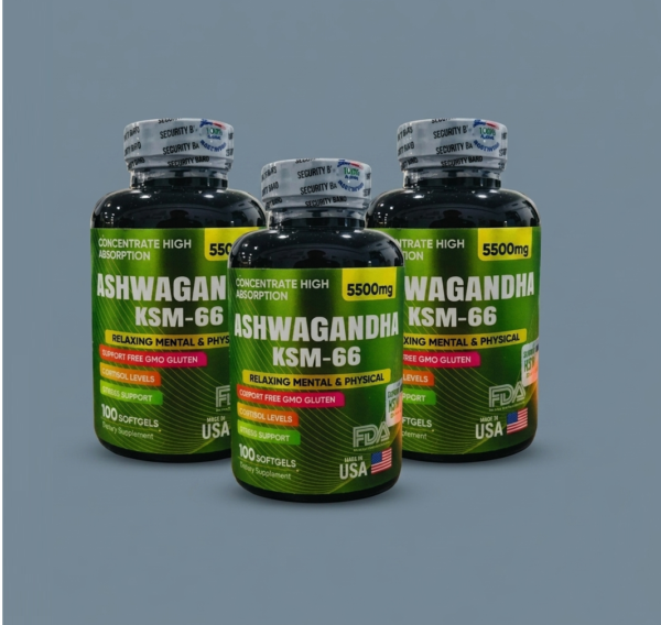Ashwagandha KSM66 x 100 softgels Combo x 3 Unidades