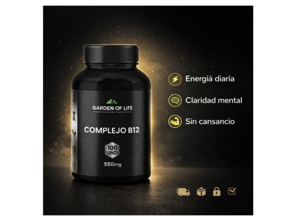 Complejo B12 x 100 Cápsulas - 550 mg - Garden of life