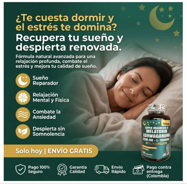 Sin título Ashwagandha y Melatonina (100 softgels) - Combo x 3 unidades