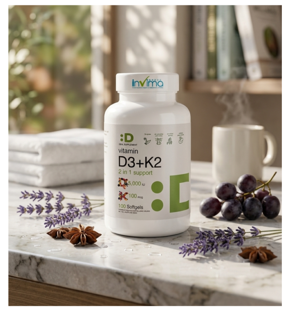 Vitamina D3 + K2 x 100 Softgels