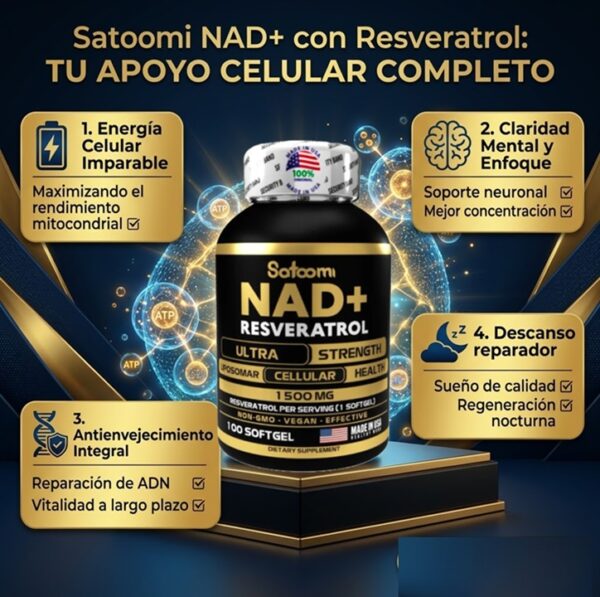 NAD+ con Resveratrol x 100 Softgels – 1 unidad