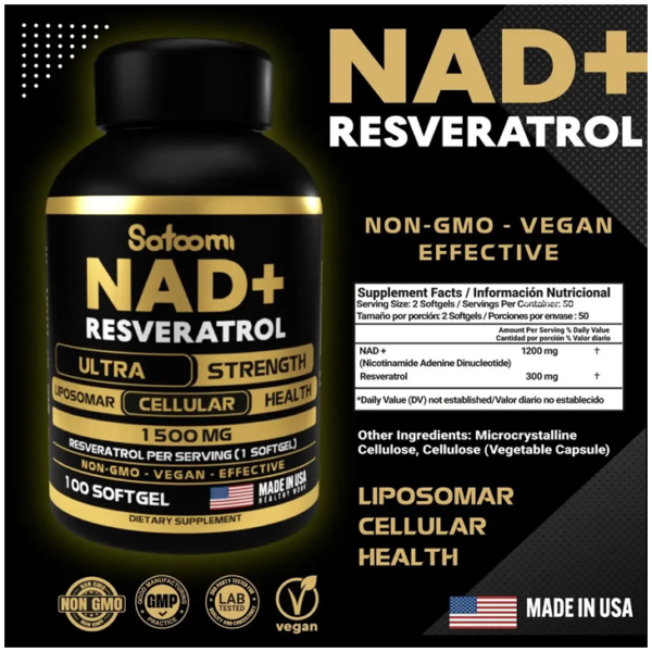 NAD+ con Resveratrol x 100 Softgels