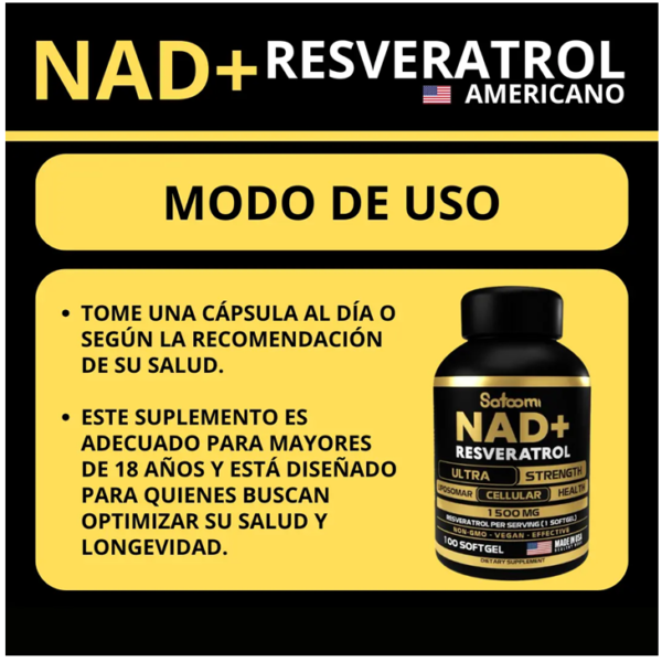NAD+ con Resveratrol x 100 Softgels