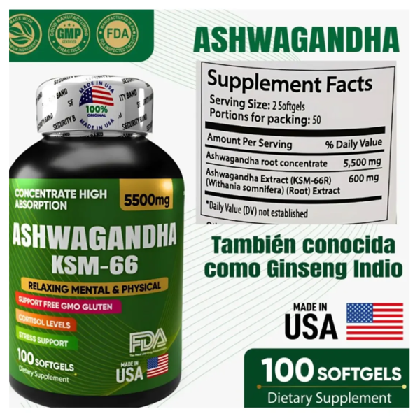 imagen 4 NAD + + Ashwagandha KSM-66 COMBO