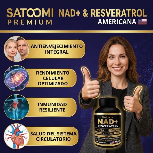 NAD+ con Resveratrol x 100 Softgels – Combo x 3 unidad
