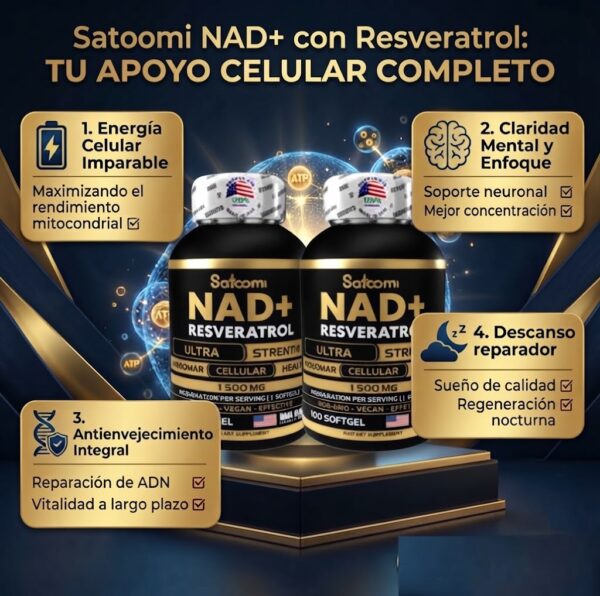 imagen 9 NAD+ con Resveratrol x 100 Softgels – Combo x 2 unidad